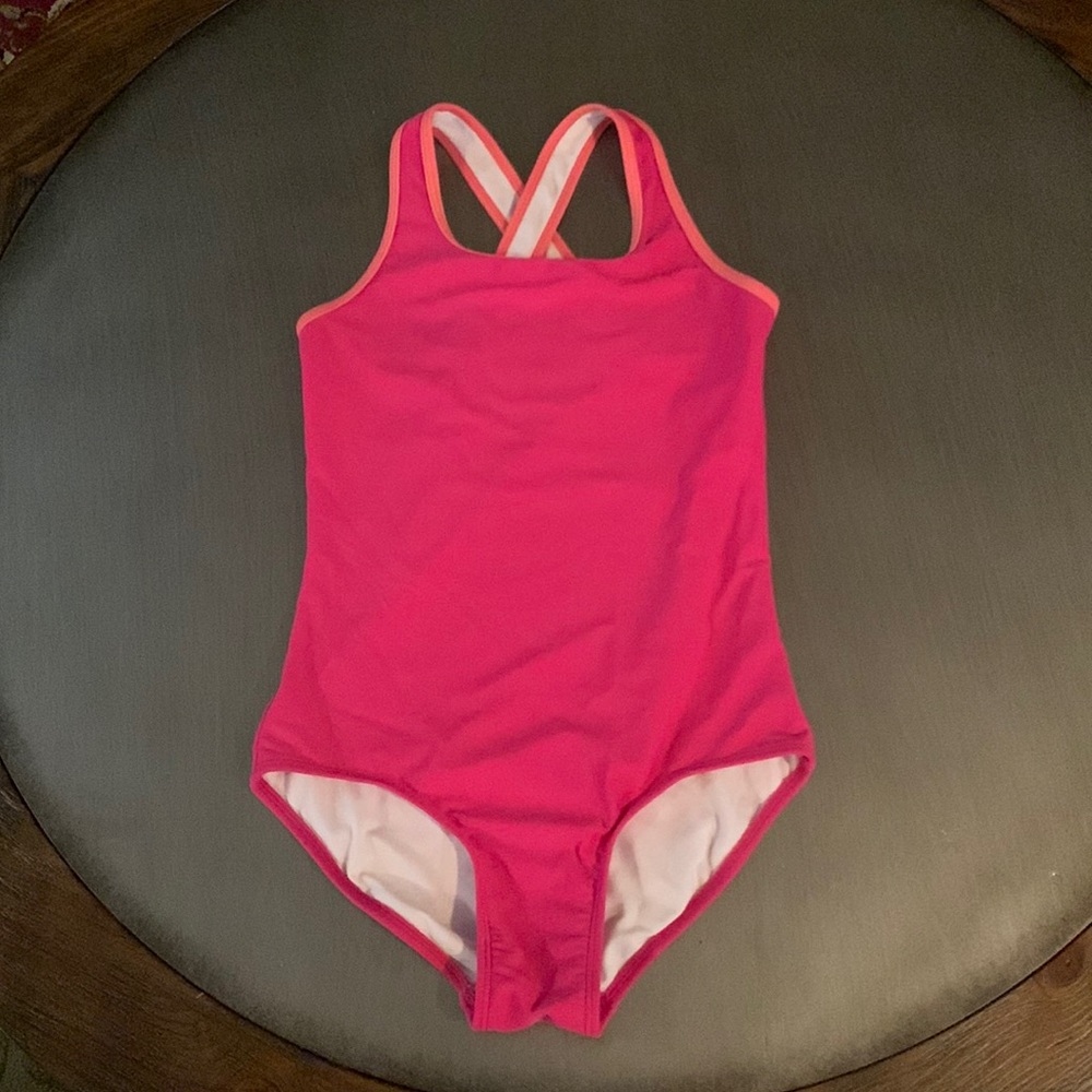 LL Bean Girls Pink Bathing Suit